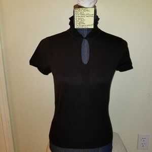 546 NWOT Cute Blck Axcess Liz Claiborne Knit S Top